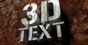Photoshop: How to Create Realistic, Texture-wrapped, 3D Text in CS6 and later.