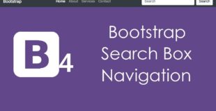Bootstrap 4 Search Box Navigation Menu