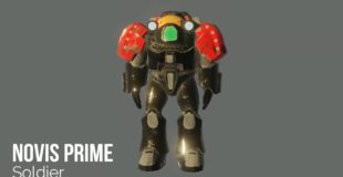 Novis Prime Soldier – 3D Turntable Blender 2.8 Character Model EEVEE Render