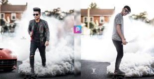 PicsArt Skateboard Smoke Bomb Photo Editing Tutorial in PicsArt Step by Step in Hindi -Taukeer Editz