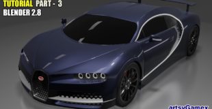 Learn How to 3D Design Bugatti Chiron Car in Blender 2.8 | Tutorial Part – 3