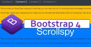 Bootstrap 4 Scrollspy Tutorial