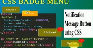 css notification icon || css unread icon || css menu || badge without bootstrap || css