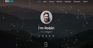 Robin – Personal Portfolio HTML Template | Bootstrap Portfolio Website