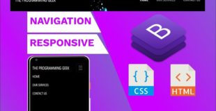 Responsive Navigation Bar with Bootstrap 4 | CSS | HTML | Bootstrap Tutorial