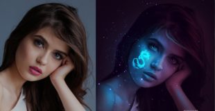 Tattoo Glow in the Dark Portrait Effect Photoshop Tutorial
