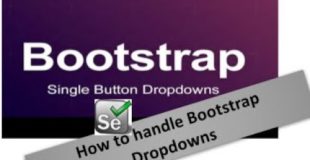 How to handle Bootstrap DropDown in Selenium – Session – 19