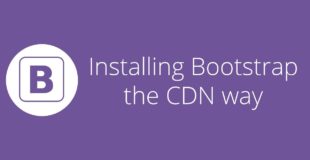 Bootstrap tutorial 2 – Installing Bootstrap the CDN way