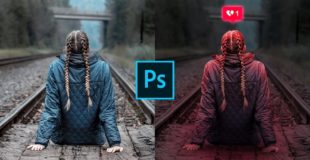 Adding Glowing Broken Love Instagram Photo Effect Photoshop Tutorial