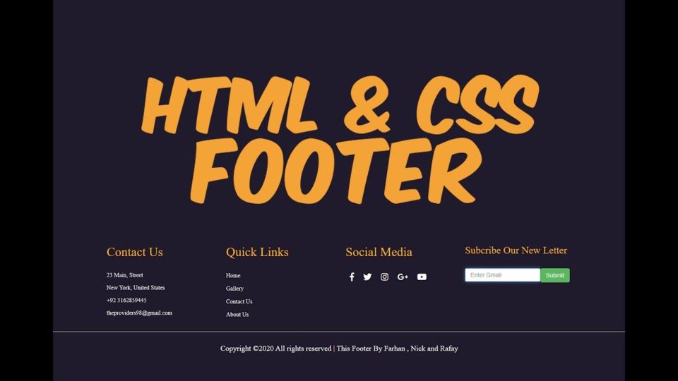 responsive columns footer bootstrap