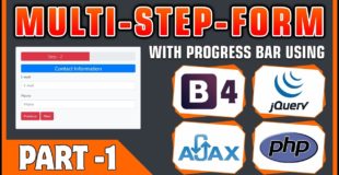 #01 Multi-Step-Form With Progress Bar Using Bootstrap 4, jQuery, Ajax & PHP | Form Design With BS4
