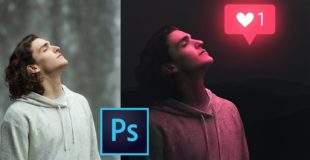 Photoshop Manipulation – Glowing Social Media Icon | Creative Photo Manipulation