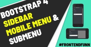 Bootstrap 4 Sidebar Menu Responsive with Sub menu