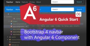 06 – Bootstrap 4 navbar with Angular 6 Component