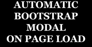 Bootstrap Modal Popup | Automatic Modal Popup HTML CSS | Bootstrap Modal