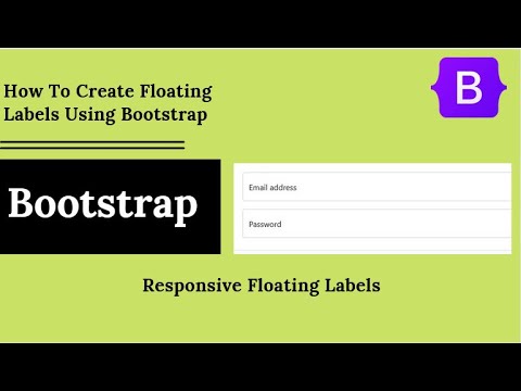 How to use Floating Label in Bootstrap 5