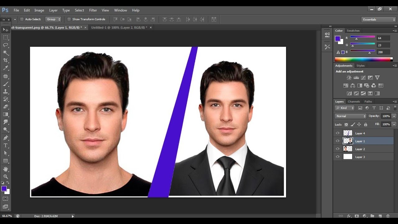How to Change suit or coat in Photoshop CS6 | Photoshop tutorial