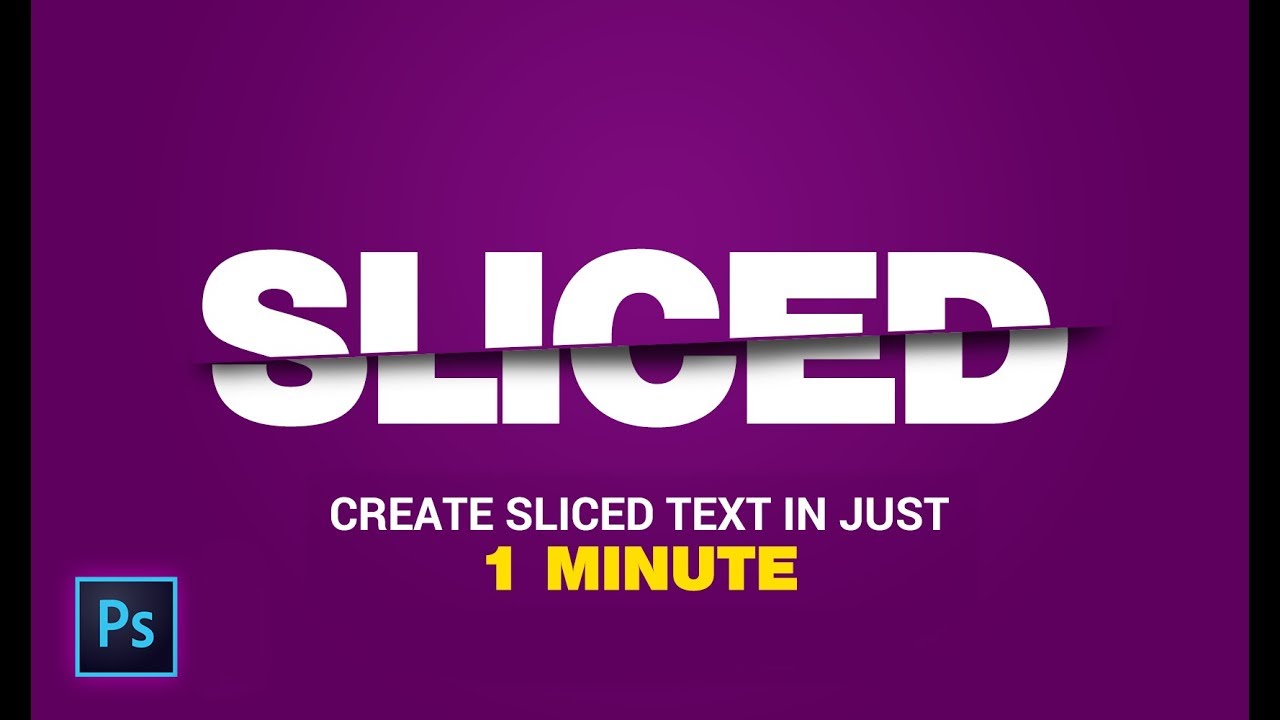 Sliced Text Effect in Photoshop | 1 Minute Tutorial | Photoshop Tutorial